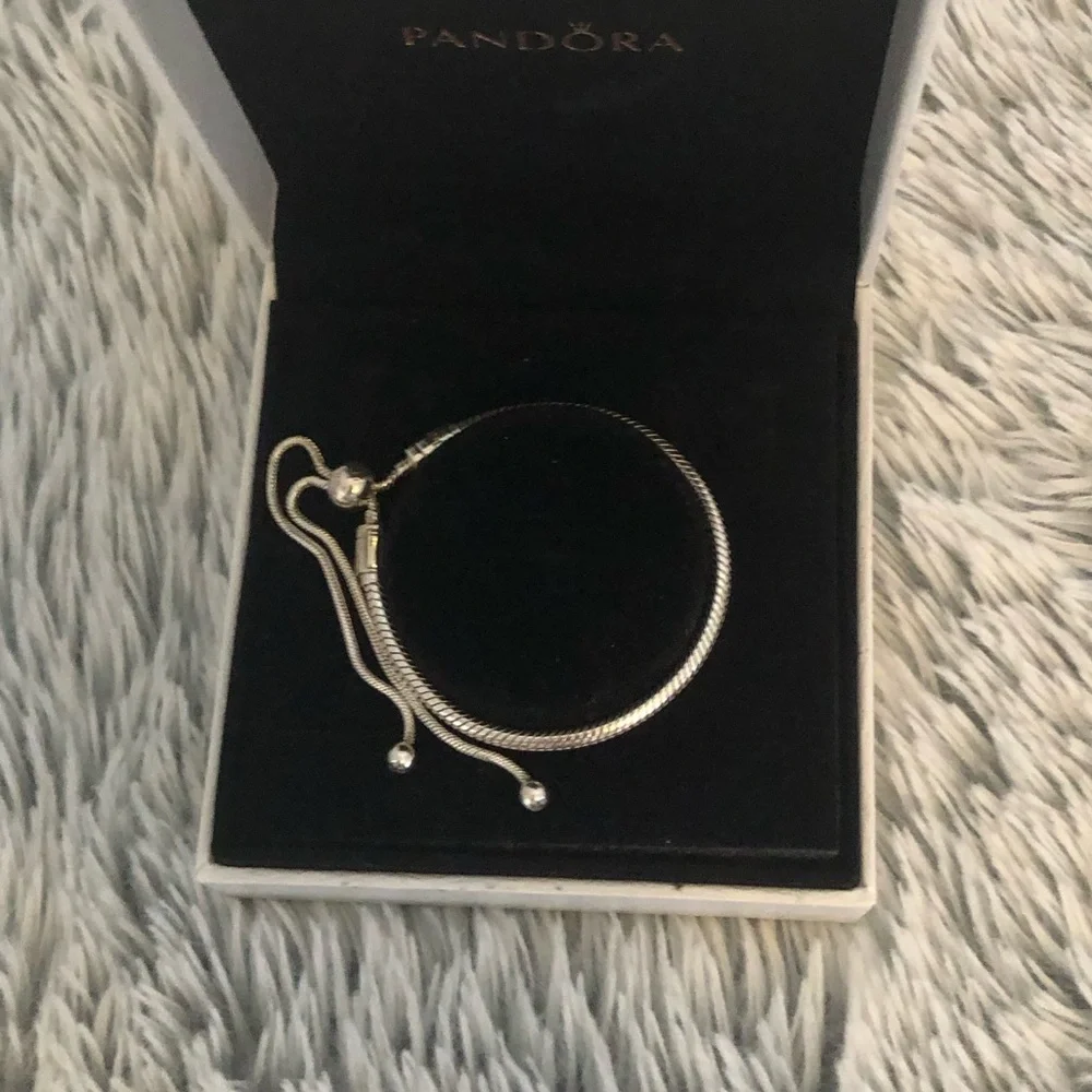 Pandora Moments Snake Chain Slider Bracelet - Picture 2 of 5